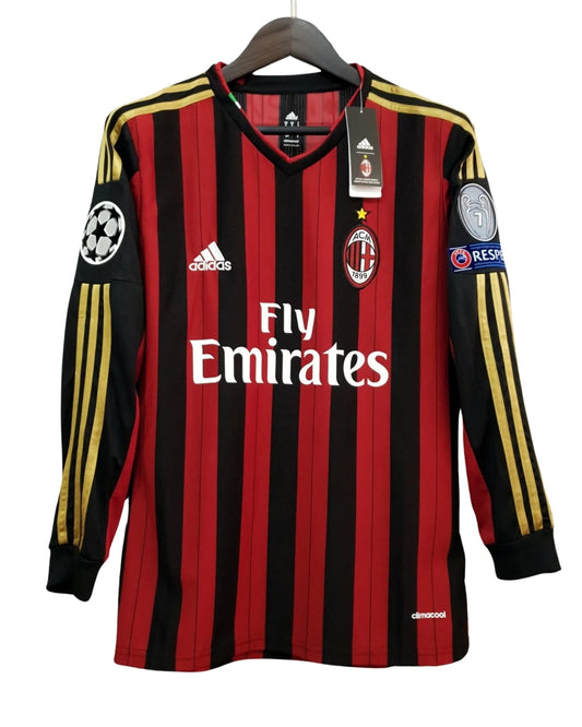 Ricardo Kaka #22 jersey Ac Milan 2013/2014 Home Long Sleeve Men shirt