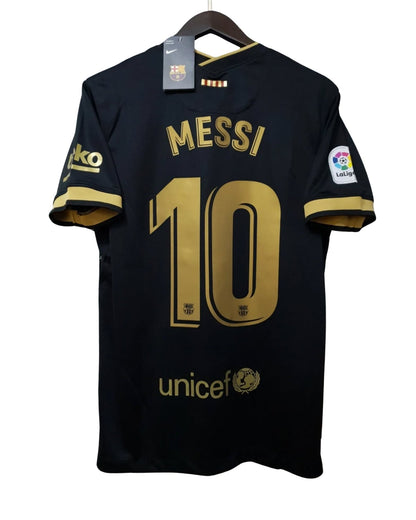 Messi #10 Jersey FC Barcelona 2020/2021 Football Shirt Away Black Soccer