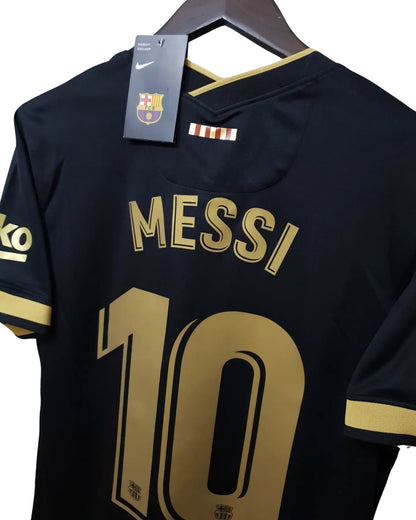 Messi #10 Jersey FC Barcelona 2020/2021 Football Shirt Away Black Soccer