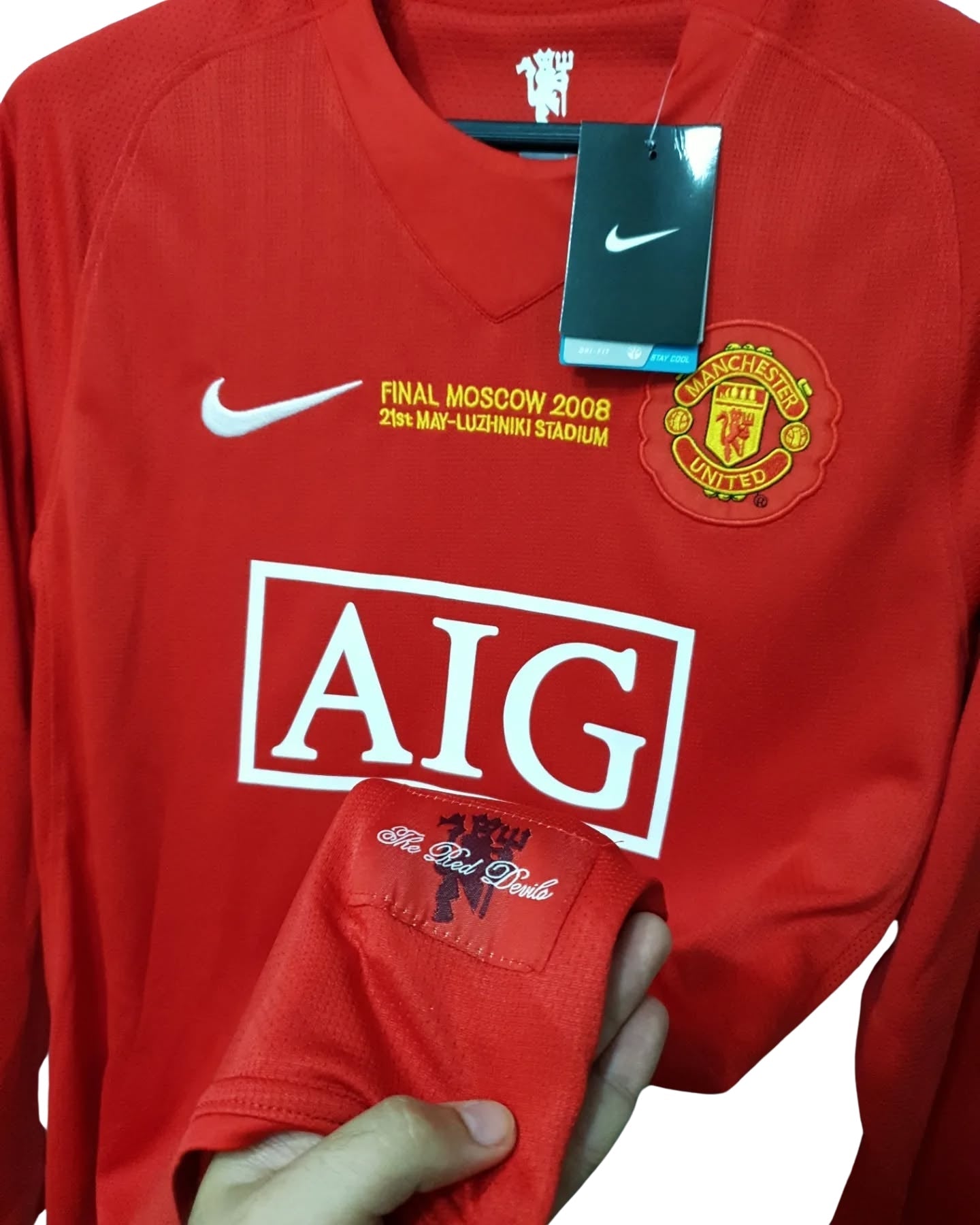 Cristiano Ronaldo #7 Jersey Manchester United 2008 UCL Final Long sleeve Home