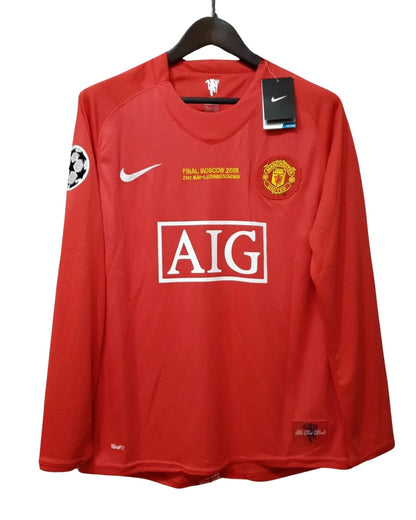 Cristiano Ronaldo #7 Jersey Manchester United 2008 UCL Final Long sleeve Home