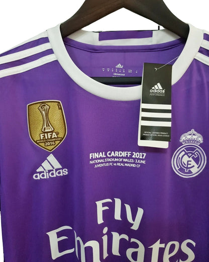 Ronaldo #7 Purple Real Madrid 2016-2017 UEFA Long Sleeve Jersey