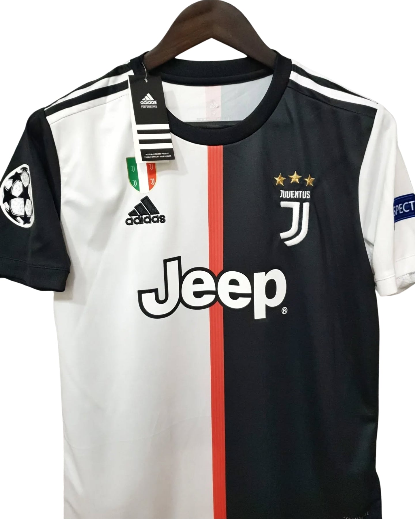 Cristiano Ronaldo #7 Juventus 2019–20 Home Jersey with UCL Patch