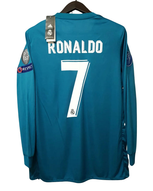 Ronaldo #7 Jersey Real Madrid Champions League 2017/2018 Long Sleeve Jersey