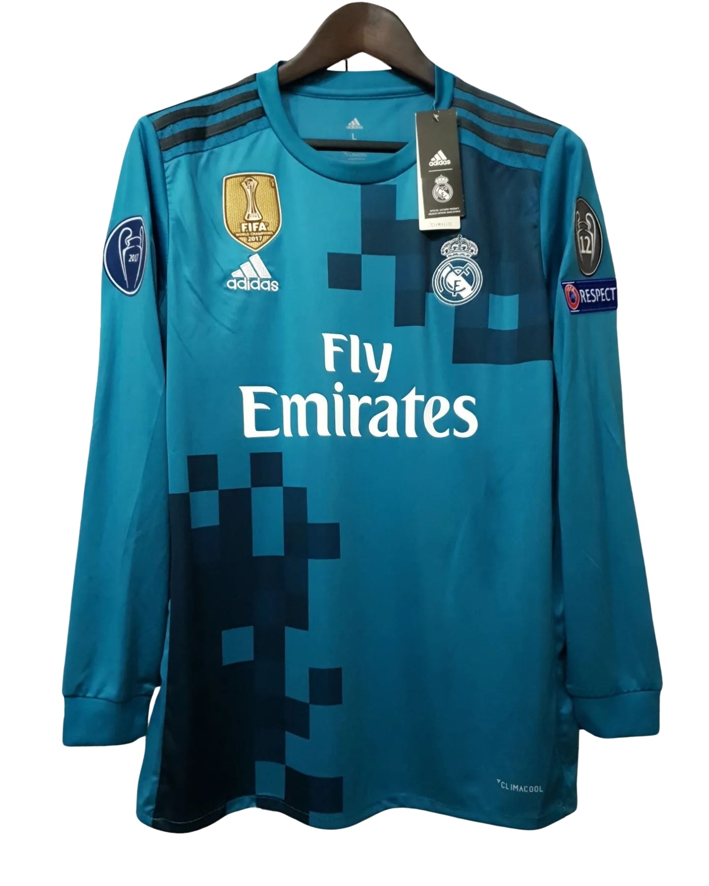 Ronaldo #7 Jersey Real Madrid Champions League 2017/2018 Long Sleeve Jersey