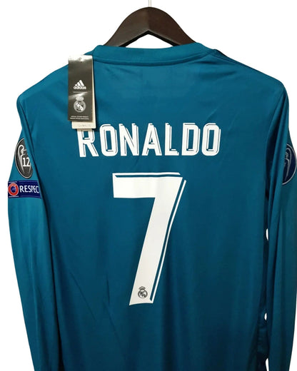 Ronaldo #7 Jersey Real Madrid Champions League 2017/2018 Long Sleeve Jersey