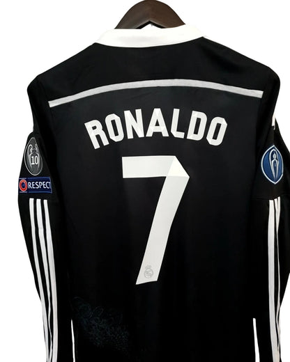 Cristiano Ronaldo #7 jersey Real Madrid 2014-2015 UCL Long Sleeve Black Dragon Jersey