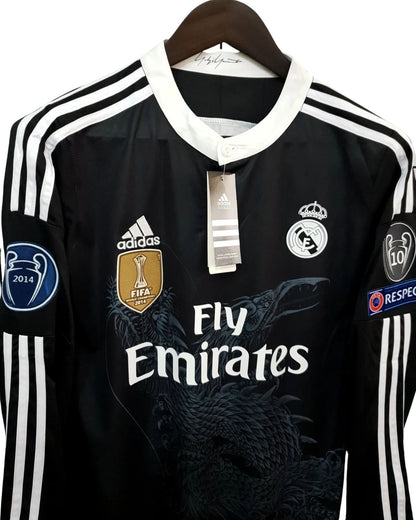 Cristiano Ronaldo #7 jersey Real Madrid 2014-2015 UCL Long Sleeve Black Dragon Jersey