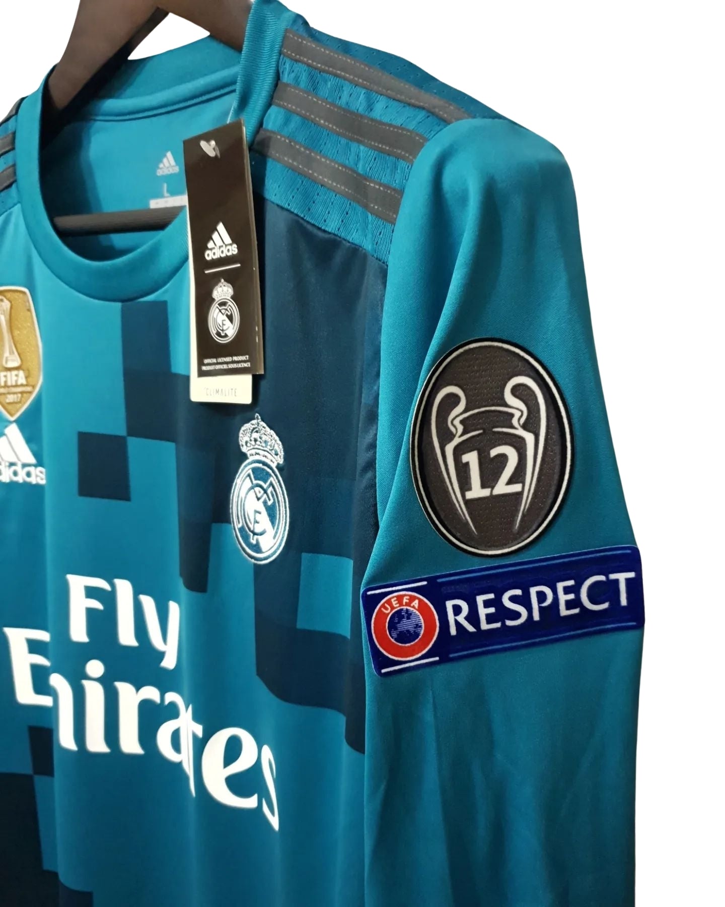 Ronaldo #7 Jersey Real Madrid Champions League 2017/2018 Long Sleeve Jersey