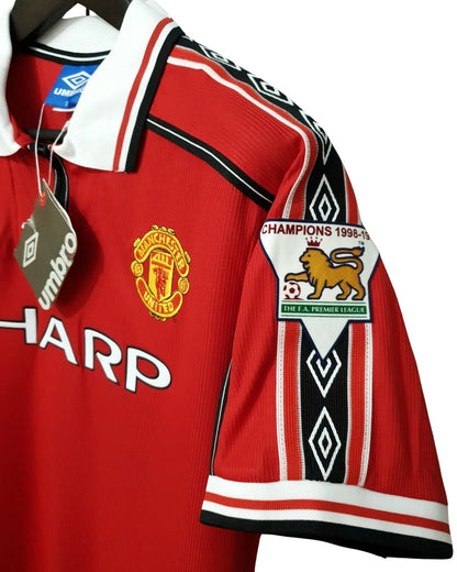 David Beckham 7 Manchester United 1998-1999 Short Sleeve Soccer Red Jersey