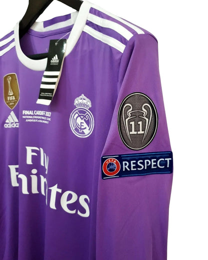 Ronaldo #7 Purple Real Madrid 2016-2017 UEFA Long Sleeve Jersey