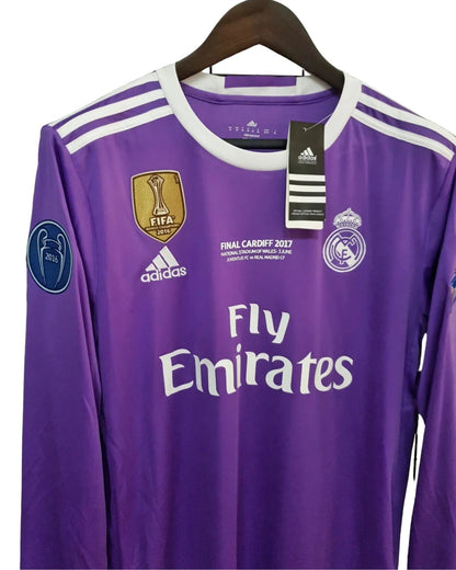 Ronaldo #7 Purple Real Madrid 2016-2017 UEFA Long Sleeve Jersey