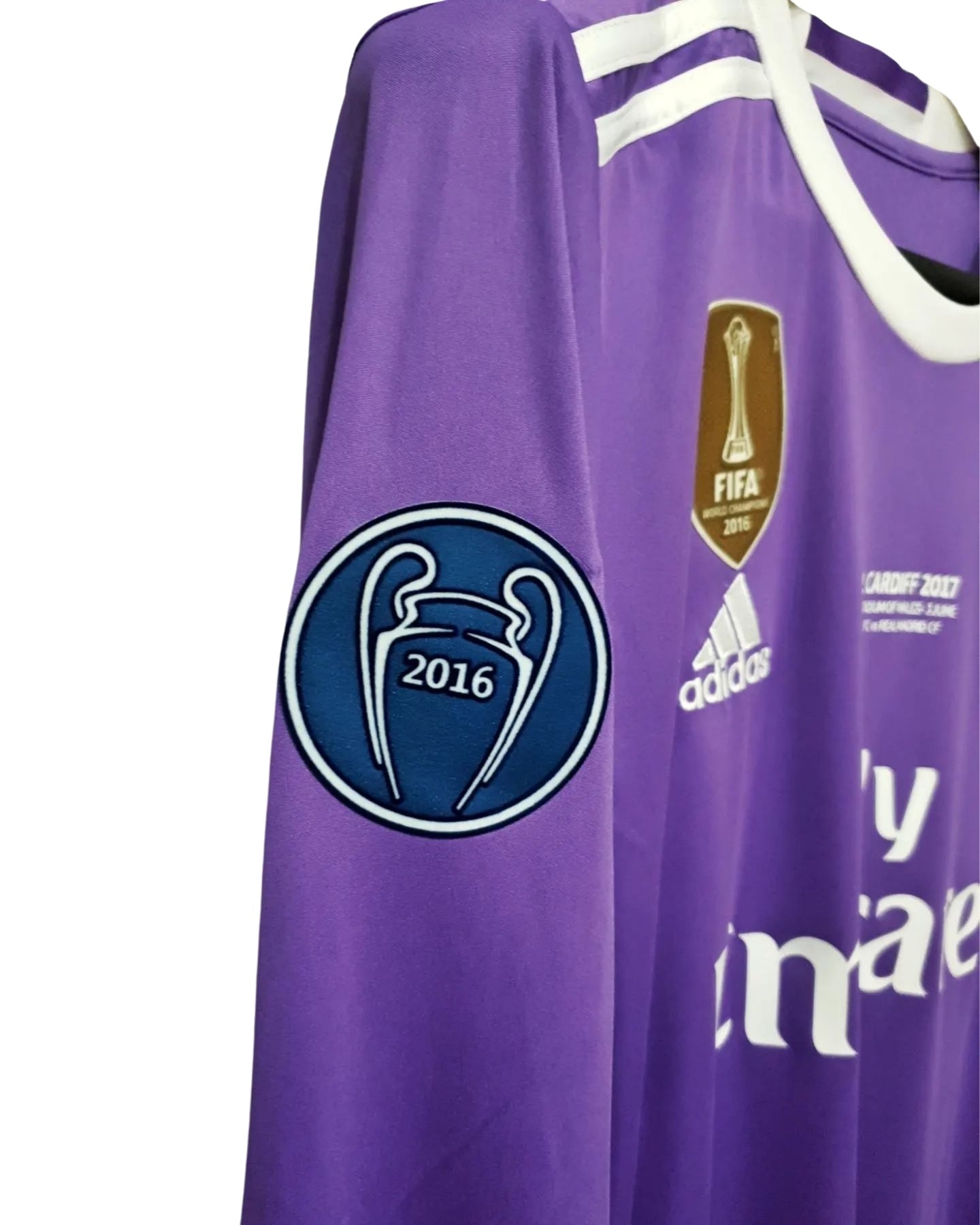 Ronaldo #7 Purple Real Madrid 2016-2017 UEFA Long Sleeve Jersey